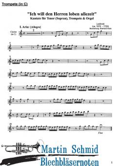 Kantate 'Ich will den Herrn loben allezeit' von N. N. Liebhold 