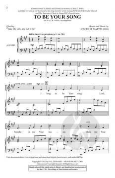 To Be Your Song von Joseph M. Martin (Download) 