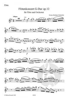 Konzert G-Dur op. 12 von Georg Abraham Schneider 