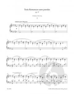 3 Romances sans paroles op. 17 N 52 von Gabriel Fauré (Download) 