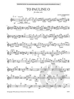 To Pauline O von Louis Andriessen für Oboe im Alle Noten Shop kaufen
