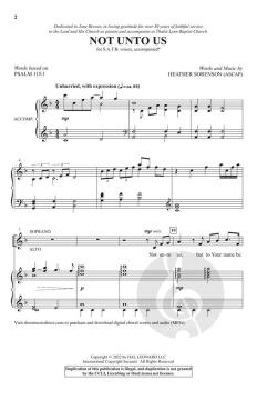 Not Unto Us von Heather Sorenson (Download) 