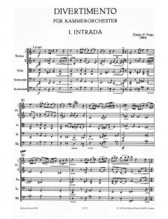 Divertimento für Kammerorchester von Fidelio F. Finke 