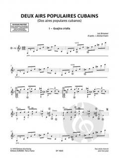 10 Airs populaires cubains von Leo Brouwer 