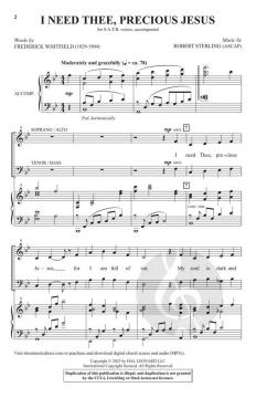 I Need Thee, Precious Jesus von Robert Sterling (Download) 