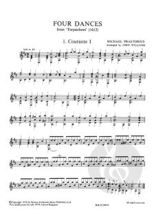 4 Tänze aus Terpsichore von Michael Praetorius 