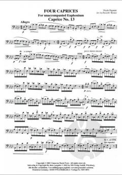 Vier Capricen für Euphonium Solo 