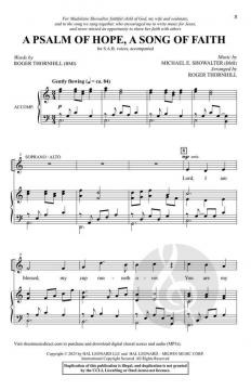 A Psalm of Hope, A Song of Faith von Michael E. Showalter (Download) 