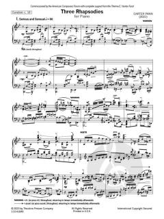 3 Rhapsodies von Carter Pann 