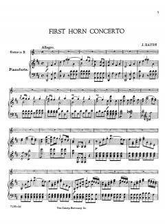 Hornkonzert Nr. 1 von Michael Haydn für Horn und Klavier