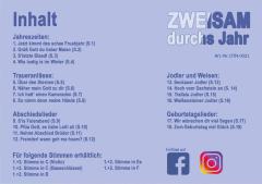 Zweisam durchs Jahr - 1. Stimme in C (Bassschlüssel) 
