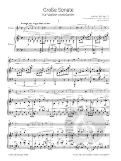 Violinsonate Nr. 1 e-moll op. 73 von Joachim Raff 