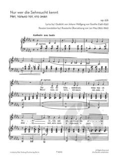 Ausgewählte Romanzen von Peter Iljitsch Tschaikowsky 