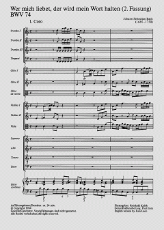 Wer mich liebet, der wird mein Wort halten (II) von Johann Sebastian Bach (Download) 