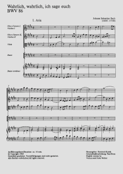 Wahrlich, wahrlich, ich sage euch von Johann Sebastian Bach (Download) 