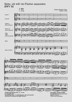 Siehe, ich will viel Fischer aussenden von Johann Sebastian Bach (Download) 