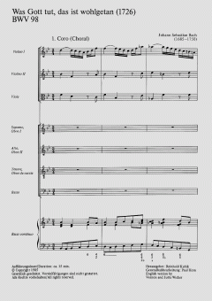 Was Gott tut, das ist wohlgetan (I) von Johann Sebastian Bach (Download) 
