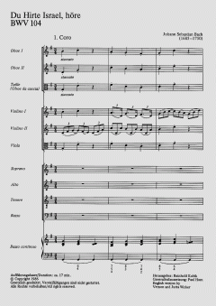 Du Hirte Israel, höre von Johann Sebastian Bach (Download) 