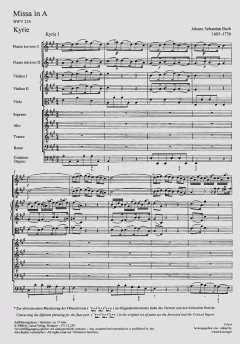 Missa in A-Dur BWV 234 von Johann Sebastian Bach (Download) 