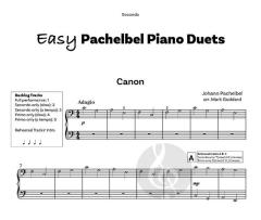 Easy Pachelbel Piano Duets von Johann Pachelbel (Download) 
