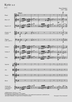 Kyrie für eine Messe in d-Moll D31 von Franz Schubert 