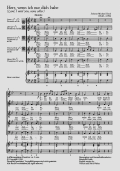 Herr, wenn ich nur dich habe von Johann Michael Bach (Download) 