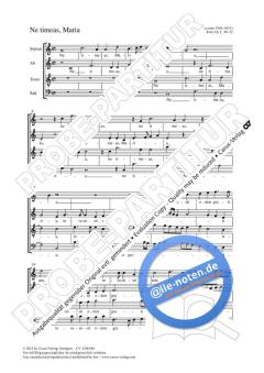 Ne timeas, Maria C-Dur (Tomas Luis de Victoria) 