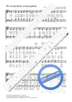 Wo ist das Kind, so heut geborn G-Dur von Eberhard Wenzel (Download) 