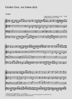 Großer Gott, wir loben dich von Edgar Rabsch (Download) 