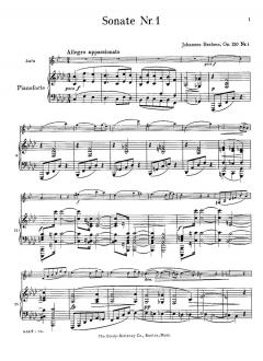 Sonata, Op. 120, No. 1 von Johannes Brahms 