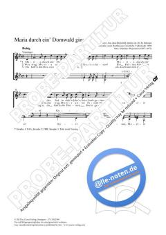 Maria durch ein' Dornwald g-Moll von Johannes Weyrauch (Download) 