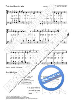 Spiritus Sancti gratia (Des Heil'gen Geistes Gnade) e-Moll von Melchior Vulpius (Download) 