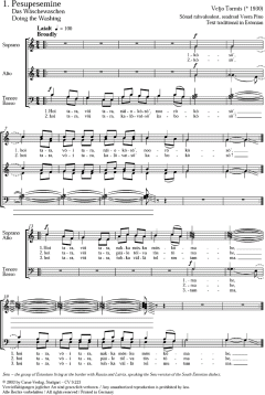 Tormis: Drei Arbeitslieder aus Setu von Veljo Tormis (Download) 