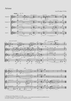 Arioso für Frauenchor von Józef Swider (Download) 