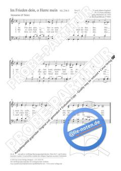 Im Frieden dein, o Herre mein F-Dur von Bernhard Blitsch (Download) 