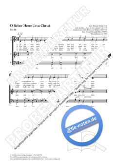 O lieber Herre Jesu Christ F-Dur von Georg Christoph Biller (Download) 