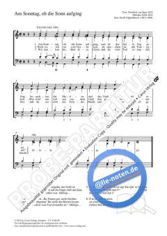 Am Sonntag, eh die Sonn aufging C-Dur von Jacob Gippenbusch (Download) 