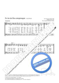Es ist ein Ros entsprungen Es-Dur (2012) von Joachim Schreiber (Download) 