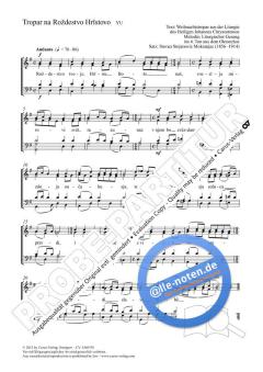 Tropar na Rozdesto Hristovo G-Dur von Stevan Stojanovic Mokranjac (Download) 