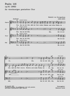 Psalm 116 op. 34 von Heinrich von Herzogenberg (Download) 