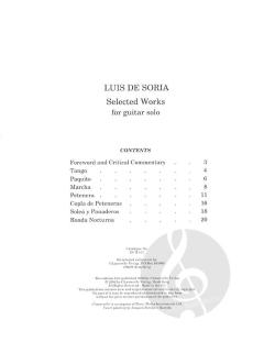 Selected Works for Guitar von Luis de Soria 