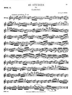 40 Studies For Clarinet Book 2 von Cyrille Rose 