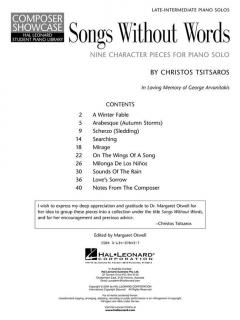 Tsitsaros Songs Without Words von Christos Tsitsaros 