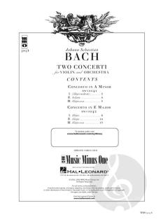 Violin Concerto No. 1 In A Minor & No. 2 In E Major von Johann Sebastian Bach im Alle Noten Shop kaufen