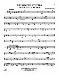 Melodious Studies For French Horn von Erwin Miersch im Alle Noten Shop kaufen