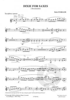 Dixie for Saxes - Divertimento von Pedro Iturralde 