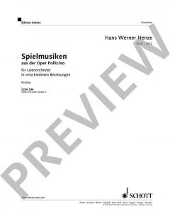 Spielmusiken von Hans Werner Henze 