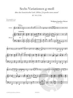6 Variationen KV 360/374b von Wolfgang Amadeus Mozart 