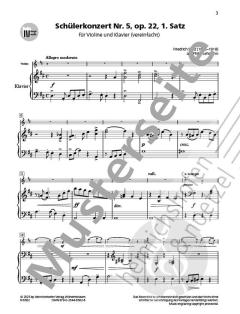 Schülerkonzert Nr. 5 op. 22, 1. Satz  von Friedrich Seitz 