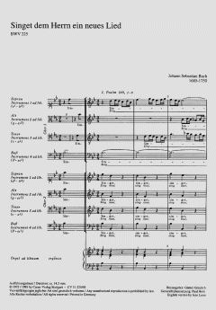 Singet dem Herrn ein neues Lied BWV 225 von Johann Sebastian Bach 